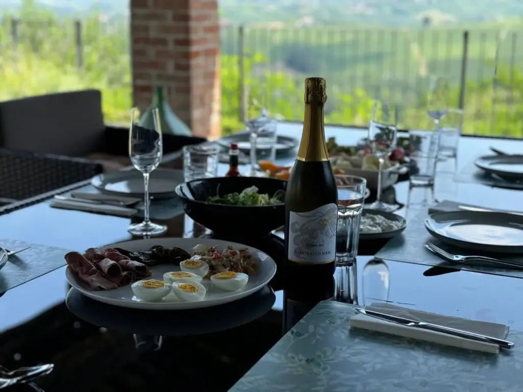 Villa perla Piemonte - covered terracce with BBQ Area