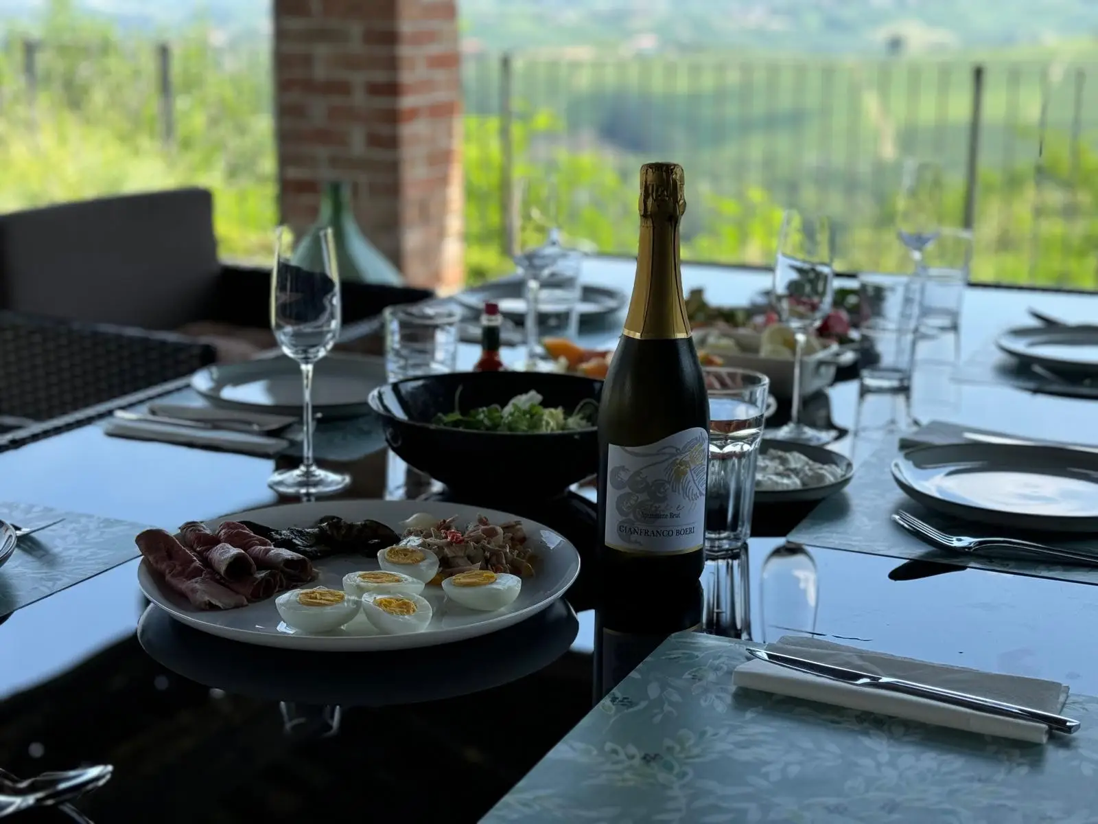 Villa perla Piemonte - covered terracce with BBQ Area